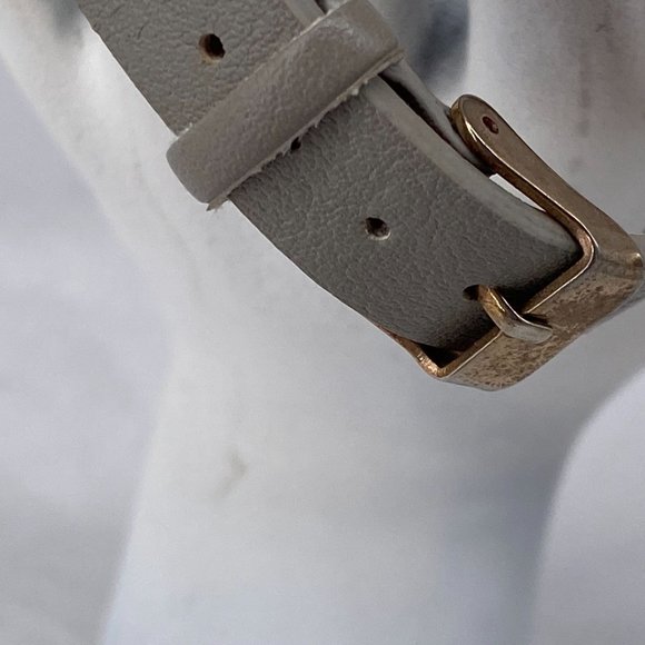 NY and C Lady Watch Rosegold Toned Bezel Gray Faux Leather Buckle Band - Picture 6 of 6